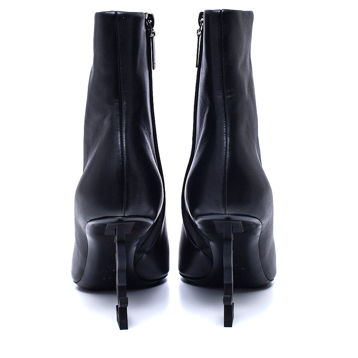 Yves Saint Laurent - Black Leather YSL Booties / 39